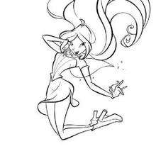 Flora the winx girl coloring page