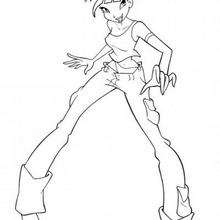 The Winx fairy Musa - Coloring page - GIRL coloring pages - WINX CLUB coloring pages - MUSA coloring pages