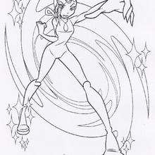 Tecna the Winx fairy girl - Coloring page - GIRL coloring pages - WINX CLUB coloring pages - TECNA coloring pages