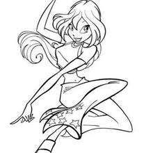 The magic Winx fairy Bloom - Coloring page - GIRL coloring pages - WINX CLUB coloring pages - BLOOM coloring pages