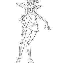 Musa with the magic power coloring page - Coloring page - GIRL coloring pages - WINX CLUB coloring pages - MUSA coloring pages