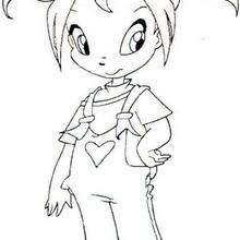 Little winx fairy - Coloring page - GIRL coloring pages - WINX CLUB coloring pages