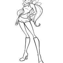 Stella the winx fairy - Coloring page - GIRL coloring pages - WINX CLUB coloring pages - STELLA coloring pages