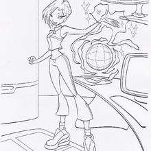 Tecna with the magic power coloring page - Coloring page - GIRL coloring pages - WINX CLUB coloring pages - TECNA coloring pages