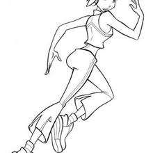 Tecna running coloring page - Coloring page - GIRL coloring pages - WINX CLUB coloring pages - TECNA coloring pages