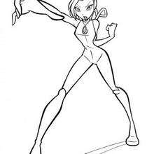 Tecna in position coloring page