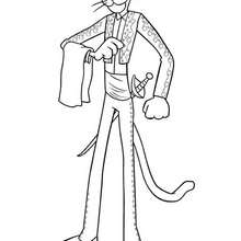 Pink Panther, The torero - Coloring page - CHARACTERS coloring pages - TV SERIES CHARACTERS coloring pages - PINK PANTHER coloring pages