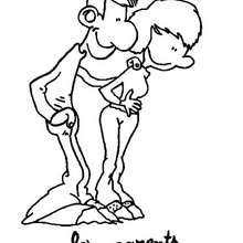 Tootuff's parents - Coloring page - CHARACTERS coloring pages - CARTOON CHARACTERS Coloring Pages - TOOTUFF coloring pages