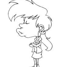 Nadia - Coloring page - CHARACTERS coloring pages - CARTOON CHARACTERS Coloring Pages - TOOTUFF coloring pages