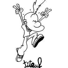 Happy Tootuff - Coloring page - CHARACTERS coloring pages - CARTOON CHARACTERS Coloring Pages - TOOTUFF coloring pages