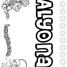 Alyona - Coloring page - NAME coloring pages - GIRLS NAME coloring pages - A names for girls coloring sheets
