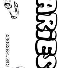 Aries - Coloring page - NAME coloring pages - BOYS NAME coloring pages - A names for BOYS coloring book