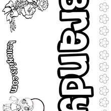Brandy - Coloring page - NAME coloring pages - GIRLS NAME coloring pages - B names for girls coloring sheets