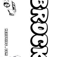 Brock - Coloring page - NAME coloring pages - BOYS NAME coloring pages - B names for Boys free coloring book