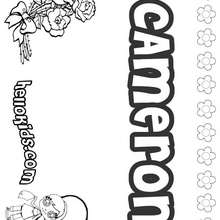 Cameron - Coloring page - NAME coloring pages - GIRLS NAME coloring pages - C names for girls coloring sheets