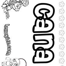 Cana - Coloring page - NAME coloring pages - GIRLS NAME coloring pages - C names for girls coloring sheets