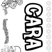 Cara - Coloring page - NAME coloring pages - GIRLS NAME coloring pages - C names for girls coloring sheets