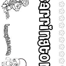 Carrington - Coloring page - NAME coloring pages - GIRLS NAME coloring pages - C names for girls coloring sheets
