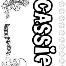 Cassie - Coloring page - NAME coloring pages - GIRLS NAME coloring pages - C names for girls coloring sheets