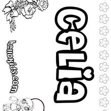 Celia - Coloring page - NAME coloring pages - GIRLS NAME coloring pages - C names for girls coloring sheets