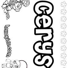 Cerys - Coloring page - NAME coloring pages - GIRLS NAME coloring pages - C names for girls coloring sheets