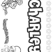 Charley - Coloring page - NAME coloring pages - GIRLS NAME coloring pages - C names for girls coloring sheets