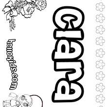 Clara - Coloring page - NAME coloring pages - GIRLS NAME coloring pages - C names for girls coloring sheets