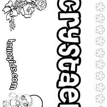 Crystael - Coloring page - NAME coloring pages - GIRLS NAME coloring pages - C names for girls coloring sheets