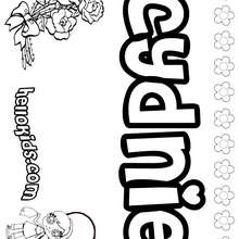 Cydnie - Coloring page - NAME coloring pages - GIRLS NAME coloring pages - C names for girls coloring sheets