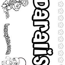 Daralis - Coloring page - NAME coloring pages - GIRLS NAME coloring pages - D names for GIRLS free coloring sheets