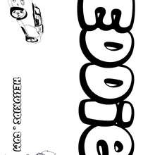 Eddie - Coloring page - NAME coloring pages - BOYS NAME coloring pages - Boys names starting with E or F coloring pages