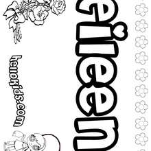 Eileen - Coloring page - NAME coloring pages - GIRLS NAME coloring pages - E names for girls coloring book