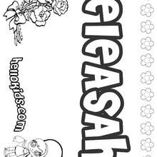 Eleasah - Coloring page - NAME coloring pages - GIRLS NAME coloring pages - E names for girls coloring book