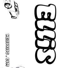 Ellis - Coloring page - NAME coloring pages - BOYS NAME coloring pages - Boys names starting with E or F coloring pages