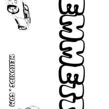 Emmett - Coloring page - NAME coloring pages - BOYS NAME coloring pages - Boys names starting with E or F coloring pages