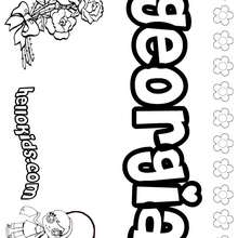Goergia - Coloring page - NAME coloring pages - GIRLS NAME coloring pages - G names for GIRLS online coloring books