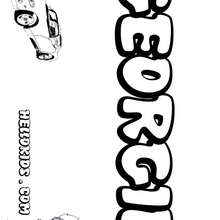 Georgie - Coloring page - NAME coloring pages - BOYS NAME coloring pages - Boys names which start with E or F coloring pages