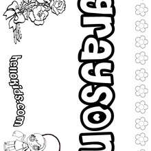 Grayson - Coloring page - NAME coloring pages - GIRLS NAME coloring pages - G names for GIRLS online coloring books