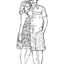 HSM - Gabriella and Troy coloring page