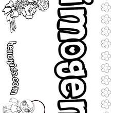 Imogen - Coloring page - NAME coloring pages - GIRLS NAME coloring pages - I GIRLS names coloring book for free