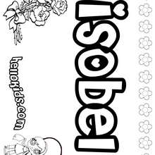 Isobel - Coloring page - NAME coloring pages - GIRLS NAME coloring pages - I GIRLS names coloring book for free