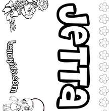 Jetta - Coloring page - NAME coloring pages - GIRLS NAME coloring pages - J names for girls coloring pages