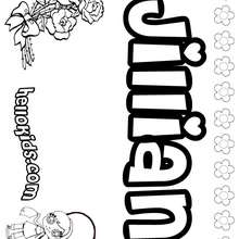 Jillian - Coloring page - NAME coloring pages - GIRLS NAME coloring pages - J names for girls coloring pages