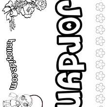 Jordyn - Coloring page - NAME coloring pages - GIRLS NAME coloring pages - J names for girls coloring pages