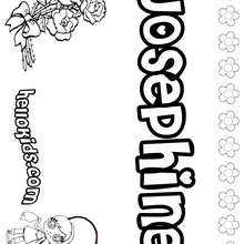 Josephine - Coloring page - NAME coloring pages - GIRLS NAME coloring pages - J names for girls coloring pages