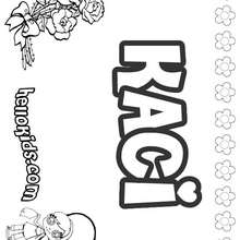 Kaci - Coloring page - NAME coloring pages - GIRLS NAME coloring pages - K names for girls coloring posters