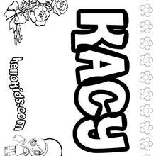 Kacy - Coloring page - NAME coloring pages - GIRLS NAME coloring pages - K names for girls coloring posters