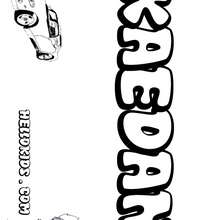 Kaedan - Coloring page - NAME coloring pages - BOYS NAME coloring pages - Boys names starting with K or L coloring posters