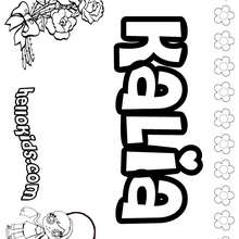Kalia - Coloring page - NAME coloring pages - GIRLS NAME coloring pages - K names for girls coloring posters