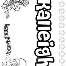 Kalleigh - Coloring page - NAME coloring pages - GIRLS NAME coloring pages - K names for girls coloring posters